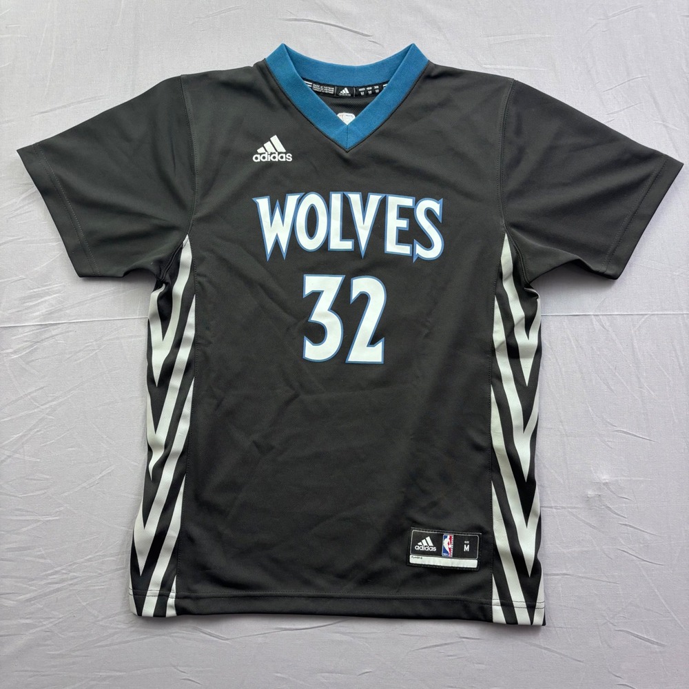 Adidas Karl-Anthony Towns Minnesota Timberwolves NBA Jersey Black Youth M 32